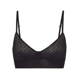 SKIMS LOGO MESH TRIANGLE BRALETTE